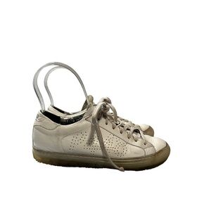 P448 Sneakers Size 36 Lace Up White Low Top